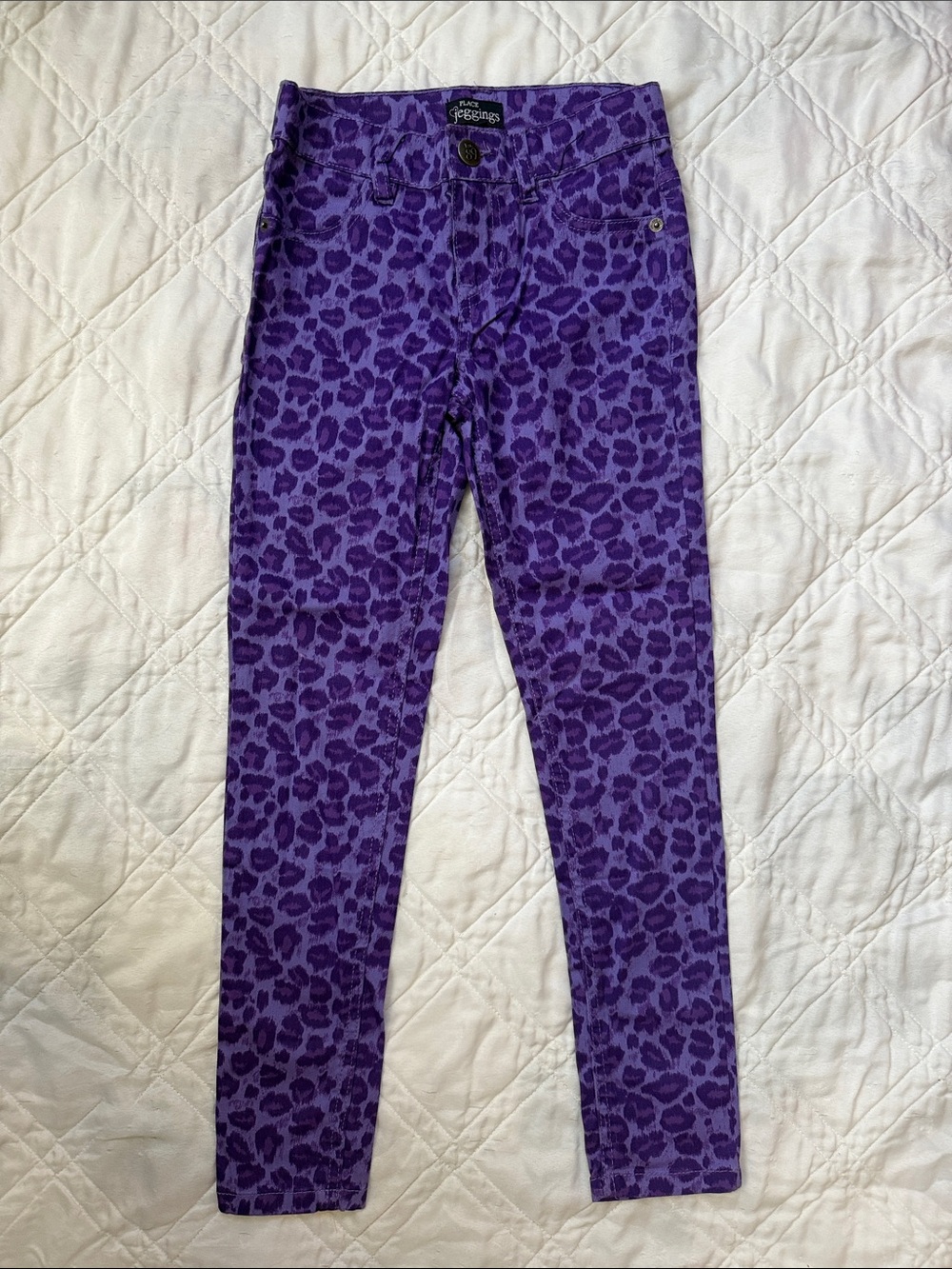 Childrens Place Purple Leopard Print Girls' Leggings